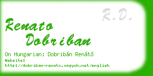 renato dobriban business card
